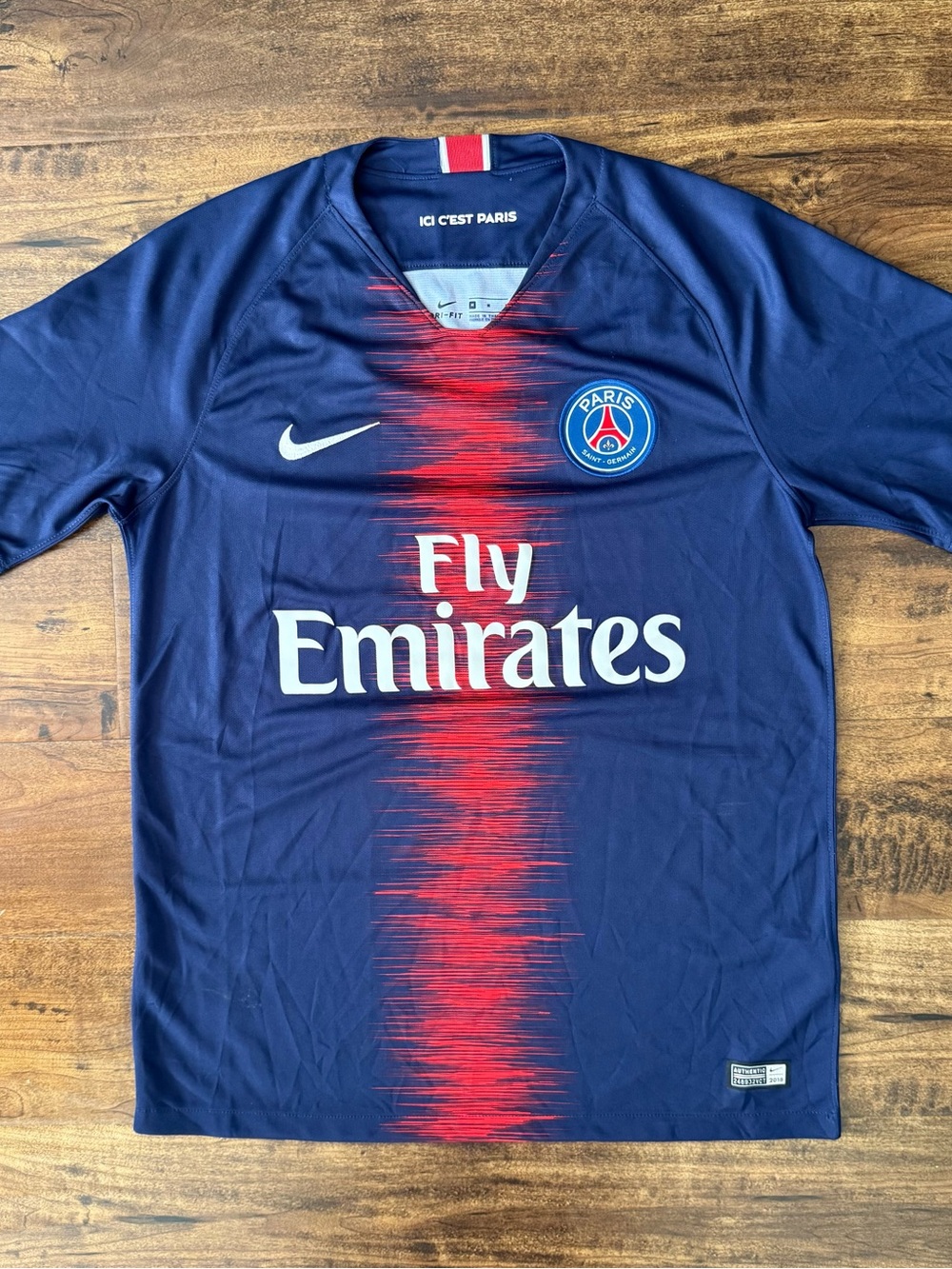 Nike Dri Fit Men's Paris St Germain Authentic Soccer Jersey Men’s M Fly Emirates